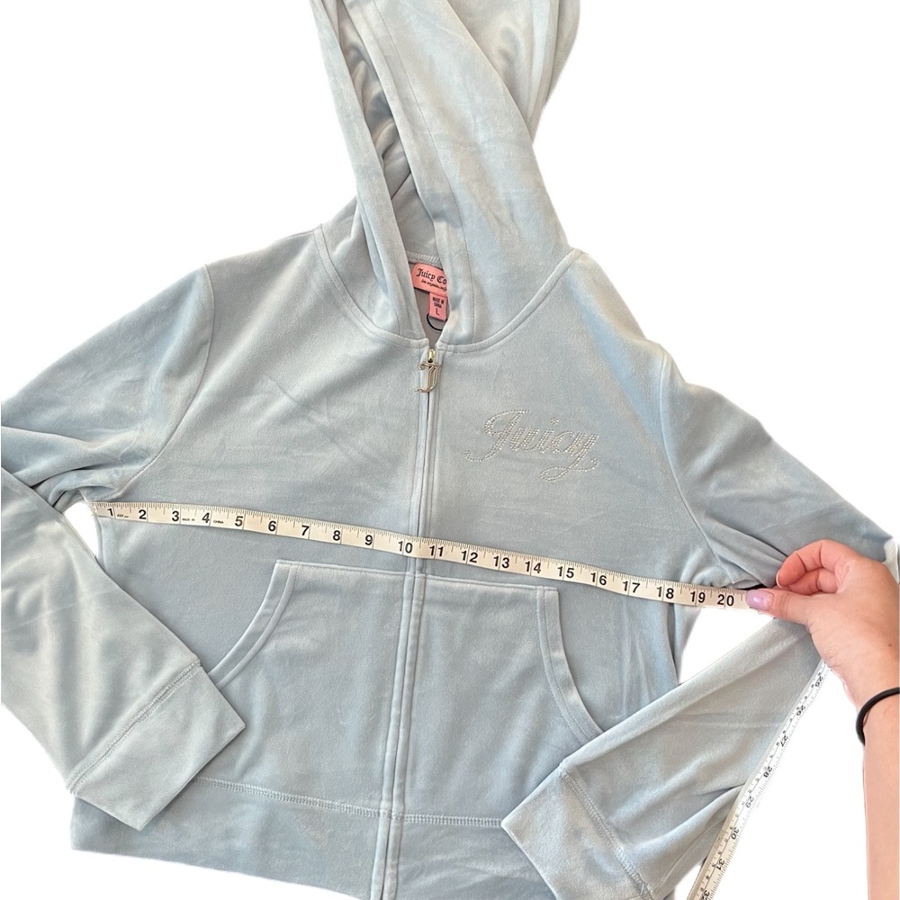 Juicy Couture Women's Light Blue Zip-Up Hoodie 🩵 - Picture 5 of 10